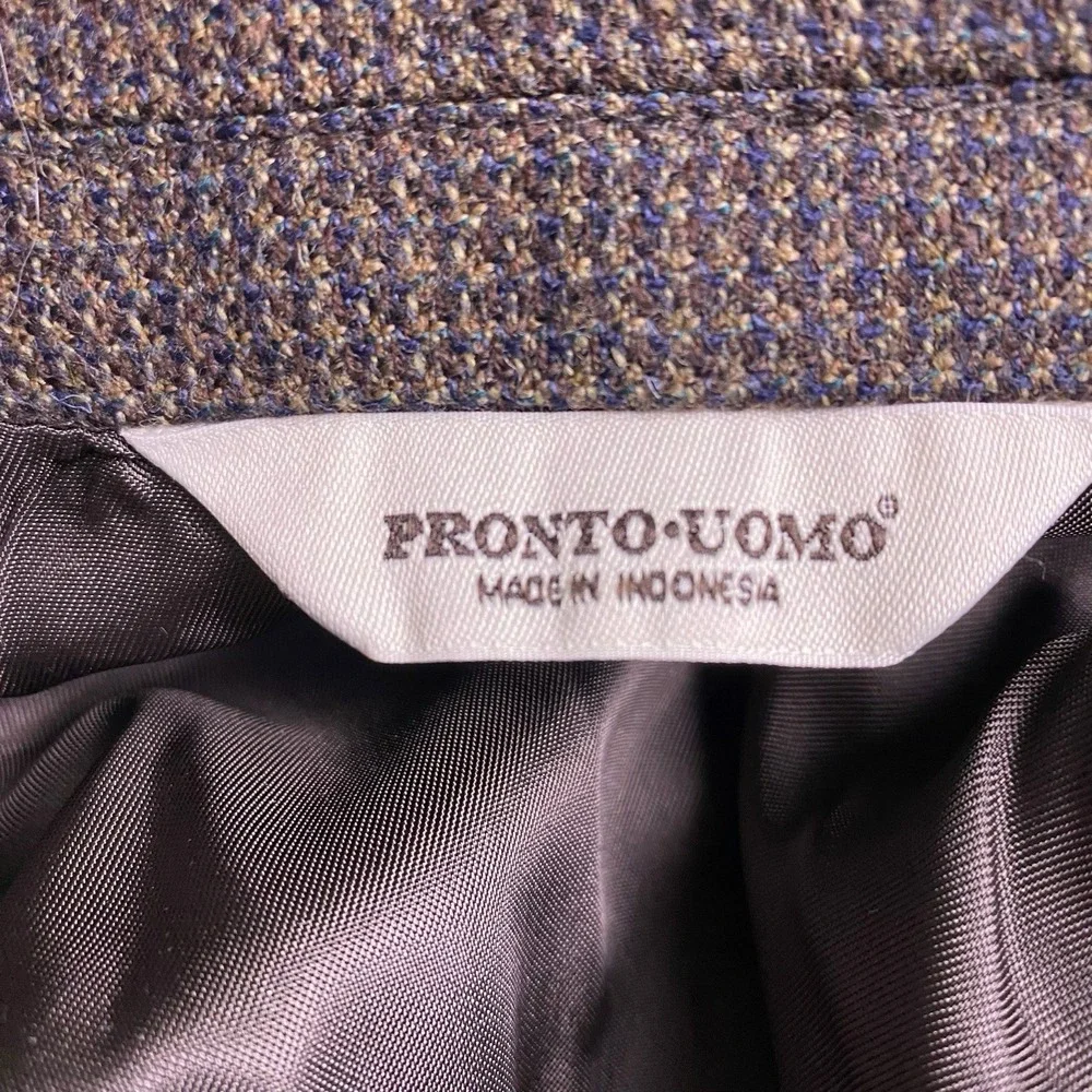 NEW Pronto Uomo Blazer Sport Coat 44R Mens 100% Lambswool Brown